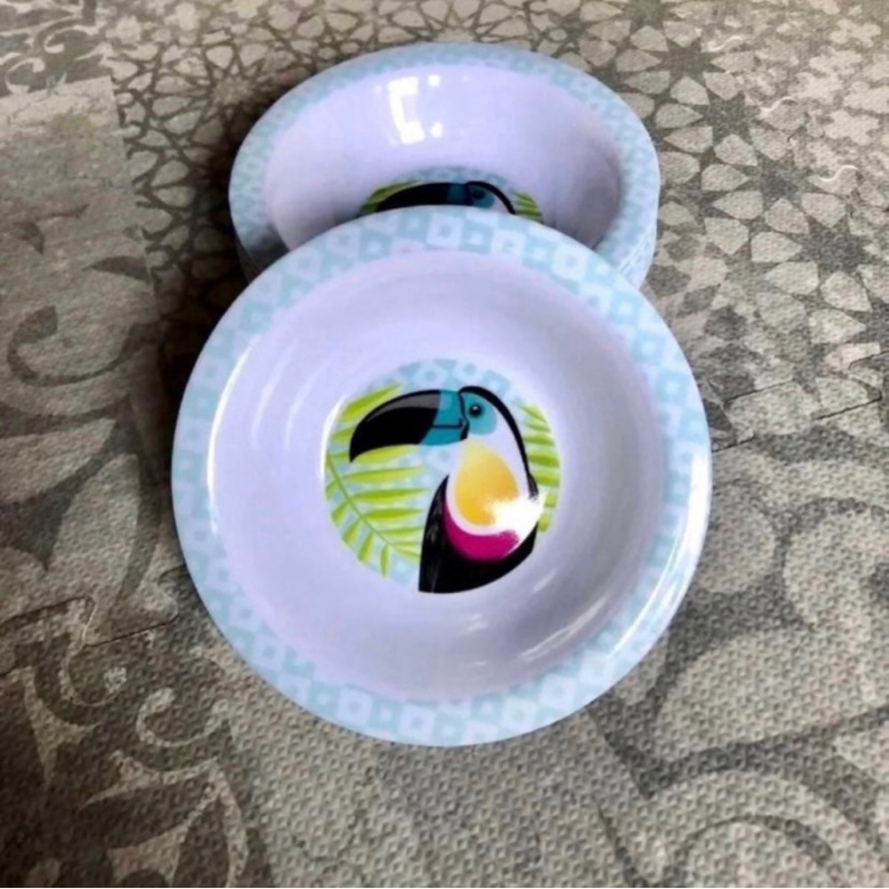 Melamine Toucan Cereal‎ Bowls